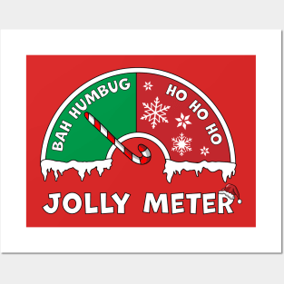 Jolly Meter Bah Humbug To Ho Ho Ho Anti Christmas Funny Posters and Art